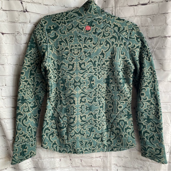 Sherpa Adventure Gear Fleece Sweater Green Cloud Mock Neck 1/4 Zip Women’s Sz Sm - Picture 6 of 7